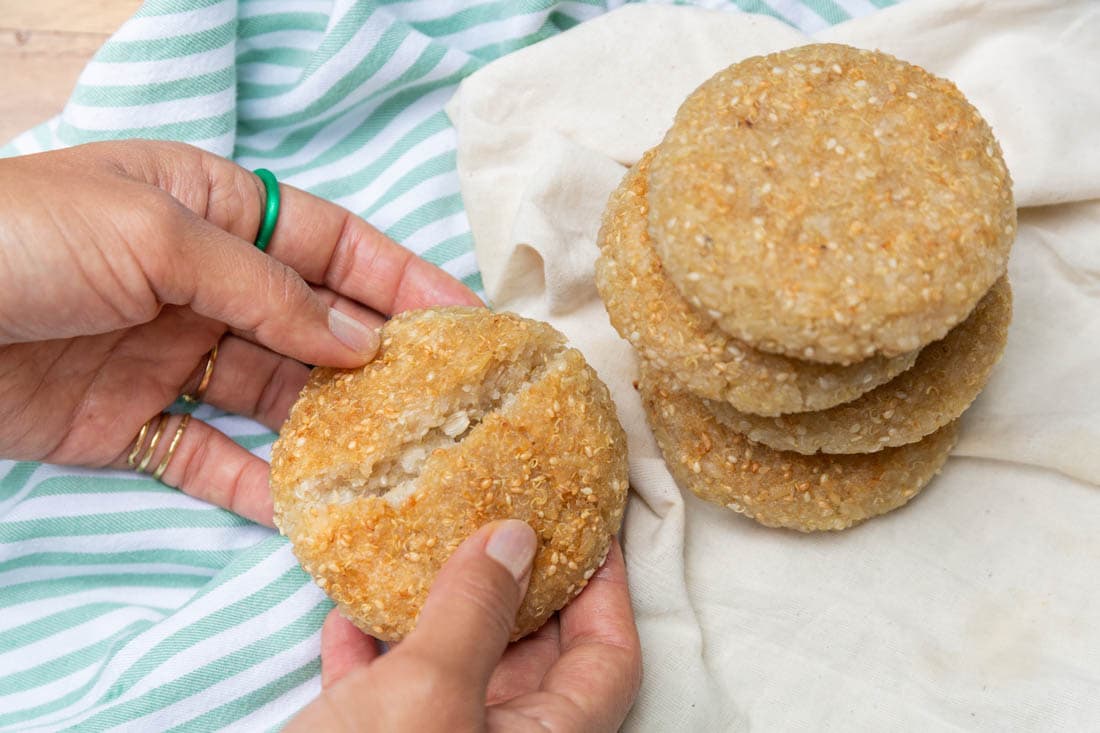 Arepas de arroz y quinoa (Paquete de 5)